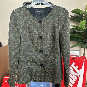 Lafayette 148 New York Women's green and Gold Blazer